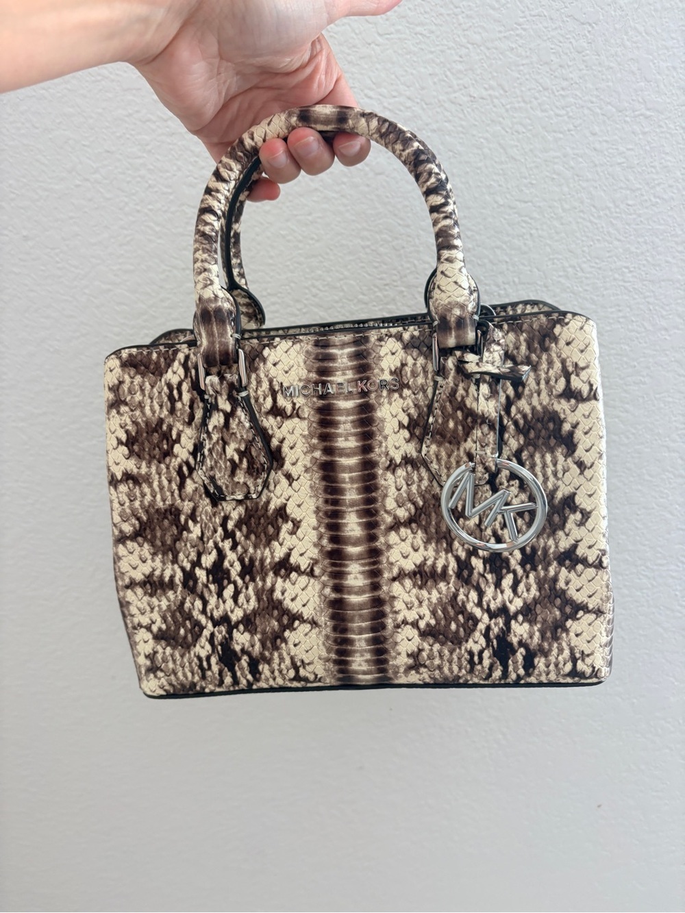 Michael Kors Camille Python Snake Small Handbag - Picture 2 of 10